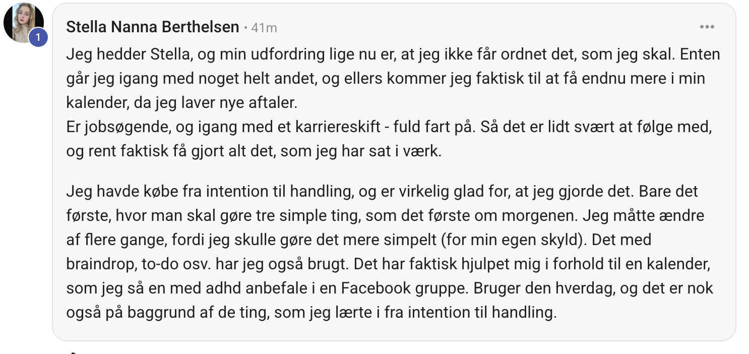 Stella Berthelsen om udfordringer