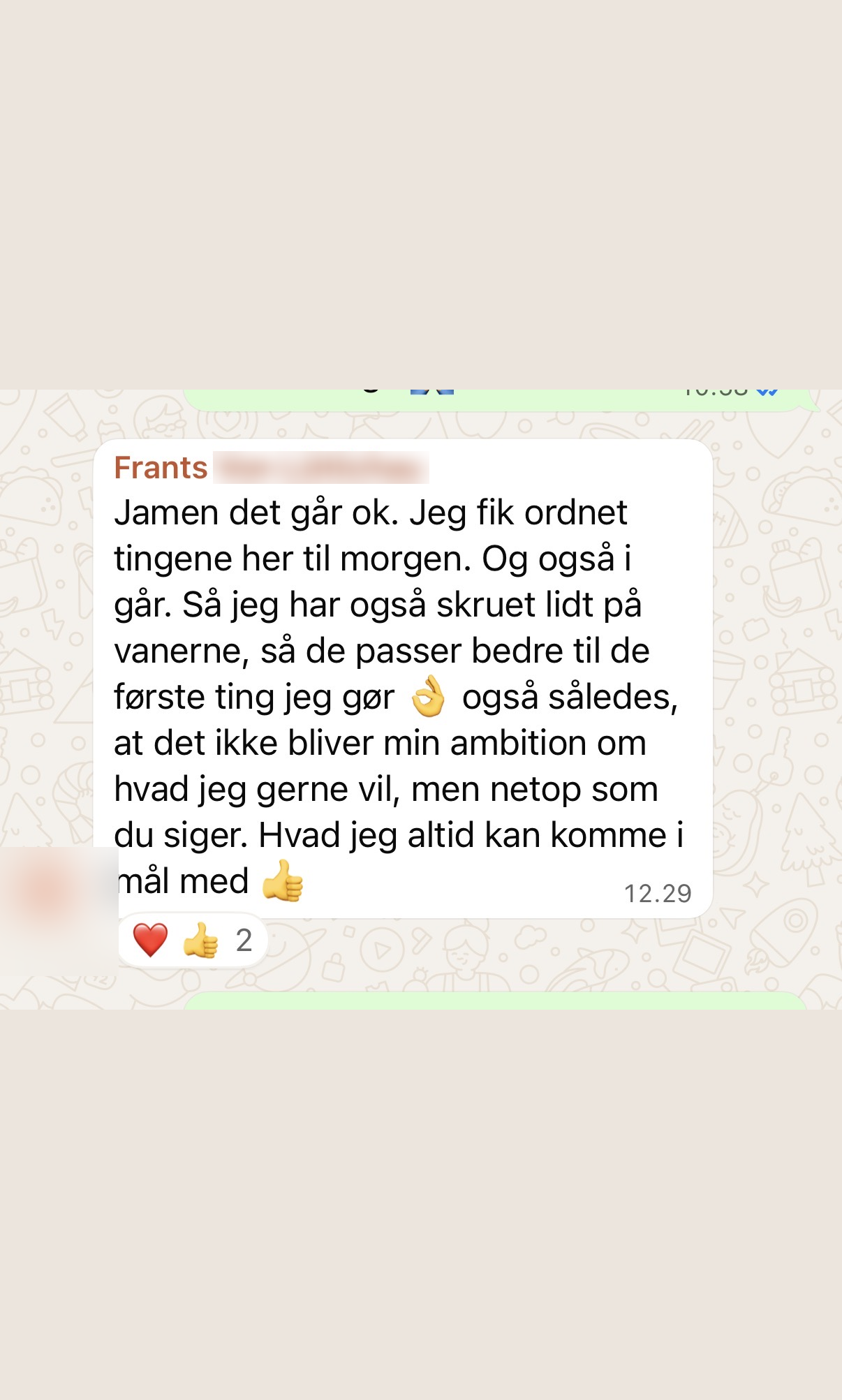 Frants om at sænke barren